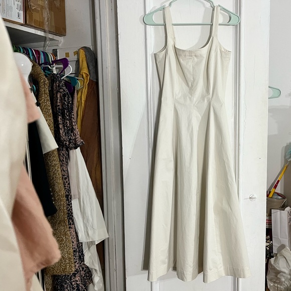 Vince Paneled Slip Dress Pampas ivory beige linen dress size 00 NWT - Picture 3 of 5